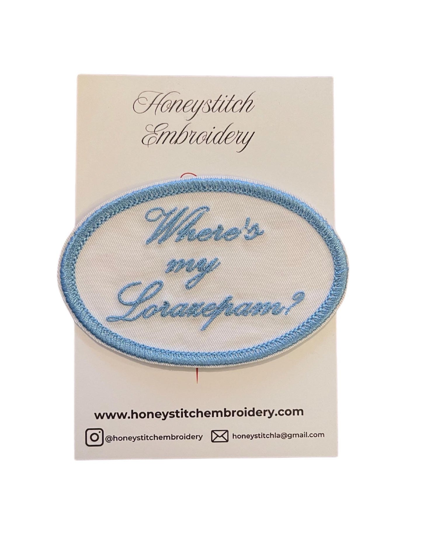 Lorazepam Embroidered Iron On Patch | White Lotus |
