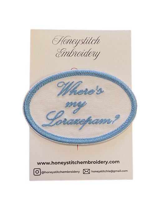 Lorazepam Embroidered Iron On Patch | White Lotus |